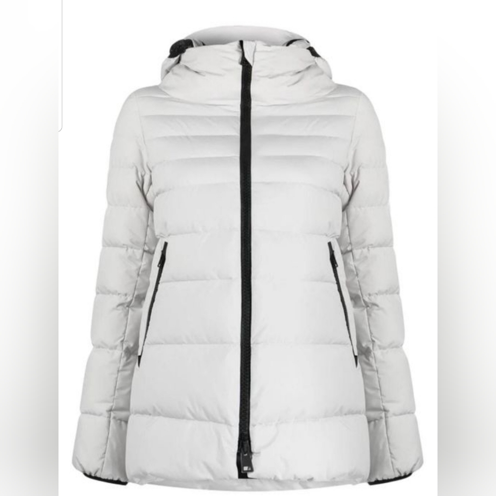 Herno  Women's Gray High-neck Zip-up Padded Jacket  Size S